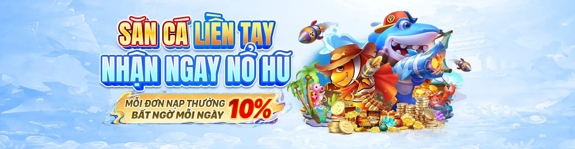 Hình ảnh chính trò chơi bắn cá 888new code với đồ họa sống động và kho báu dưới biển